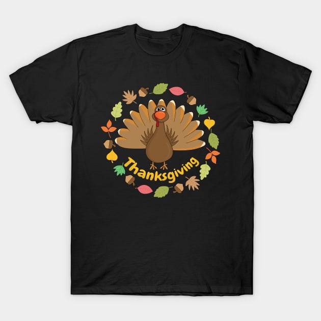 Thanksgiving Turkey T-Shirt by valentinahramov